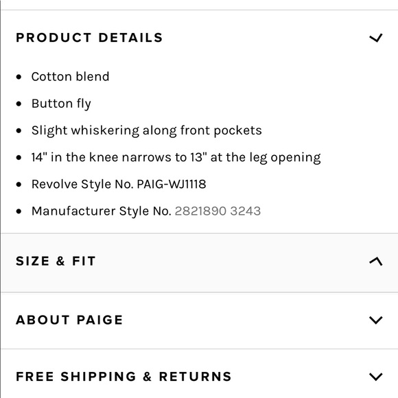 Paige Carter High-Rise Slim Button-Closure Jean, Size 29 - Picture 5 of 14